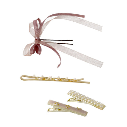 ヘアアレンジセット 5個セット（リボンUピン/ミニクリップ/ピン）