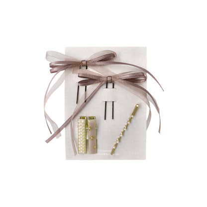 ヘアアレンジセット 5個セット（リボンUピン/ミニクリップ/ピン）