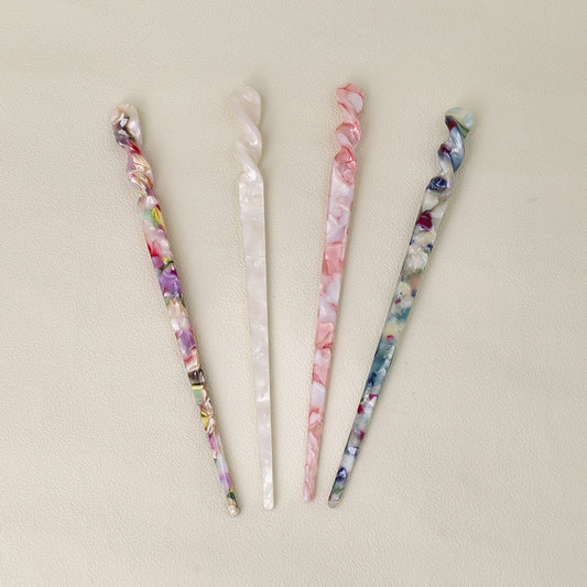 かんざし hair stick マーブル カラー ツイスト