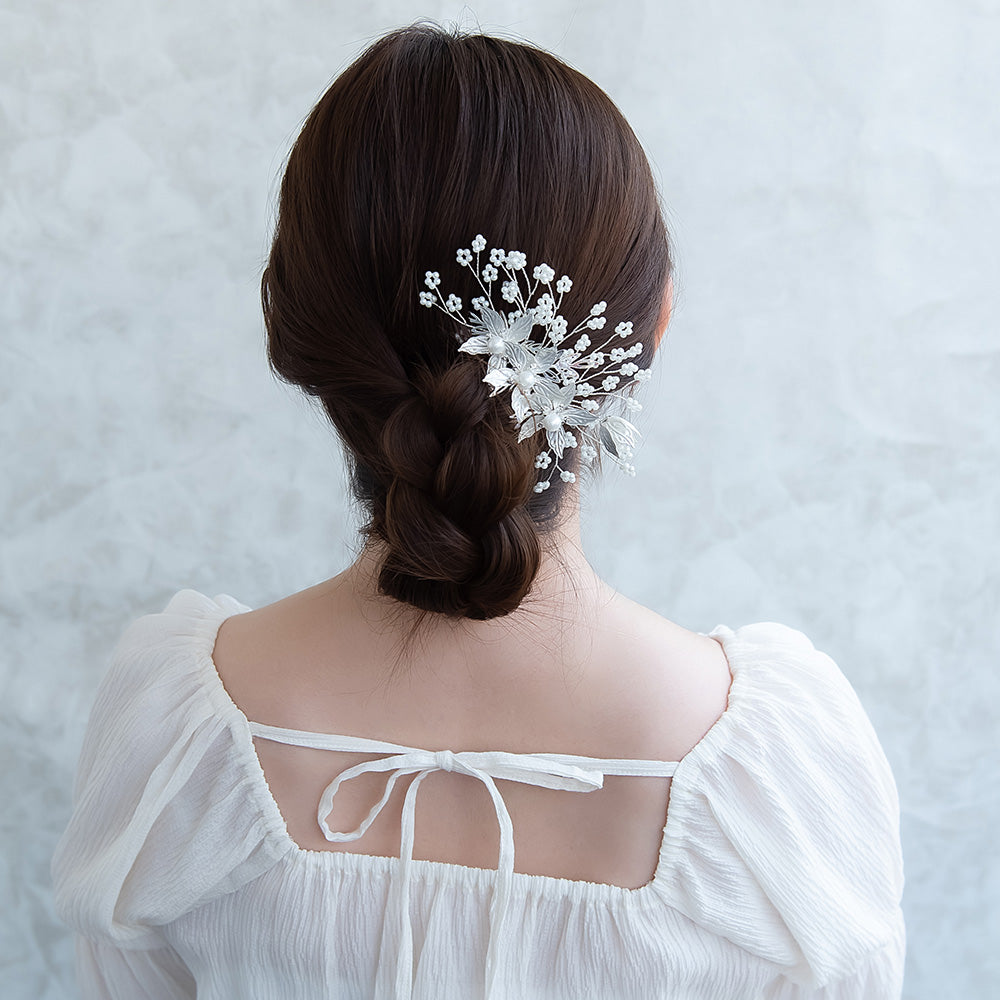 Classy コーム メタル フラワー プラパール ワイヤー ワイヤーコーム ヘアコーム