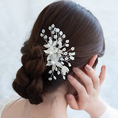 Classy コーム メタル フラワー プラパール ワイヤー ワイヤーコーム ヘアコーム