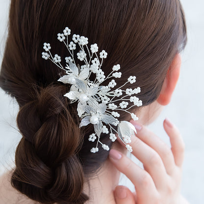 Classy コーム メタル フラワー プラパール ワイヤー ワイヤーコーム ヘアコーム