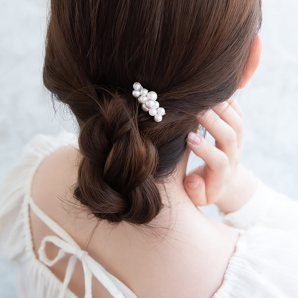 Classy コーム パール ミックスカラー ミニ ワイヤーコーム ヘアコーム