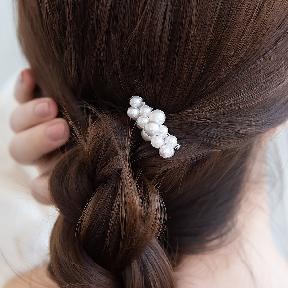 Classy コーム パール ミックスカラー ミニ ワイヤーコーム ヘアコーム