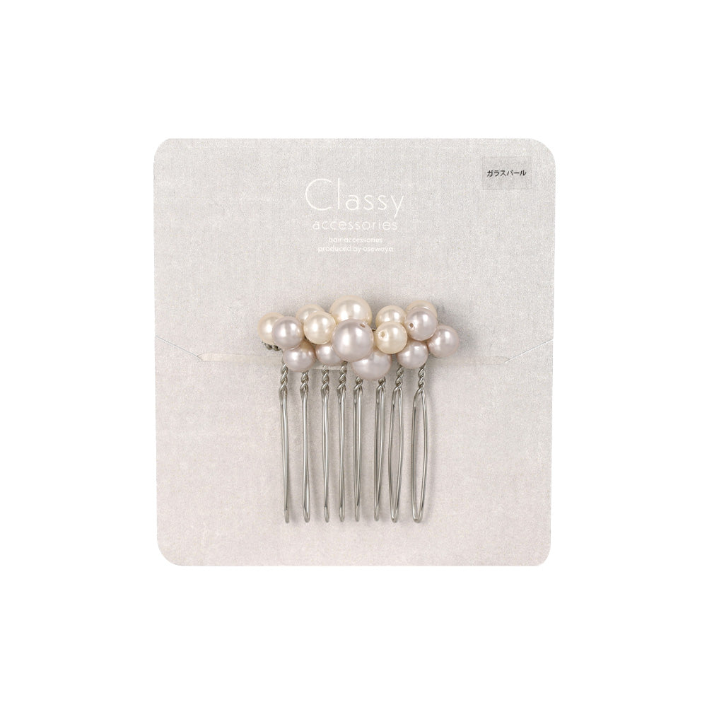 Classy コーム パール ミックスカラー ミニ ワイヤーコーム ヘアコーム
