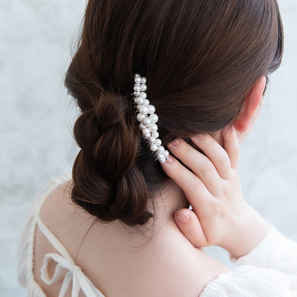 Classy コーム パール ミックスカラー ワイヤーコーム ヘアコーム