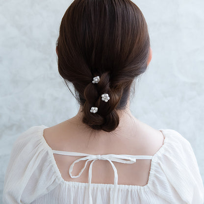 Classy ヘアピン ダブル ストーン パール ミックスカラー Uピン