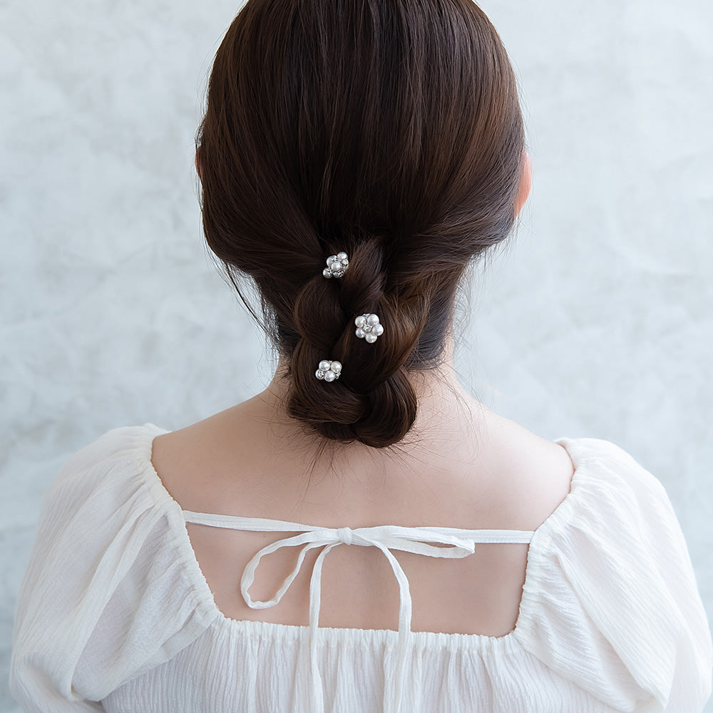 Classy ヘアピン ストーン パール ミックスカラー Uピン