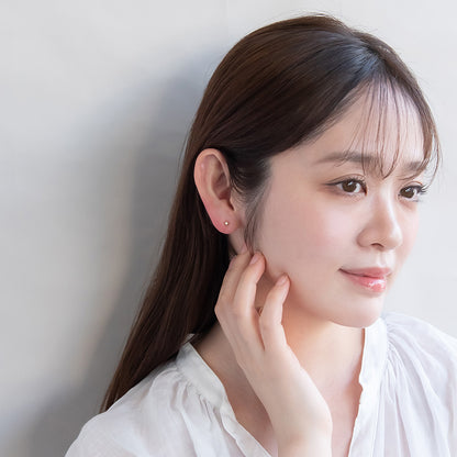 樹脂ピアス ニッケルフリー メタル キュービックジルコニア ミニ 四芒星 ストーン スタッドピアス