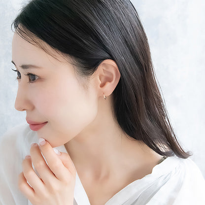 樹脂ピアス ニッケルフリー メタル ライン フープピアス