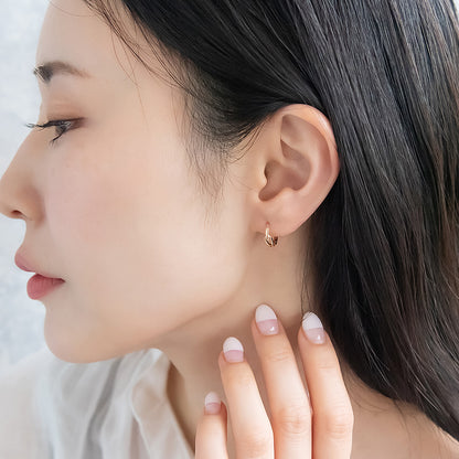 樹脂ピアス ニッケルフリー メタル ライン フープピアス