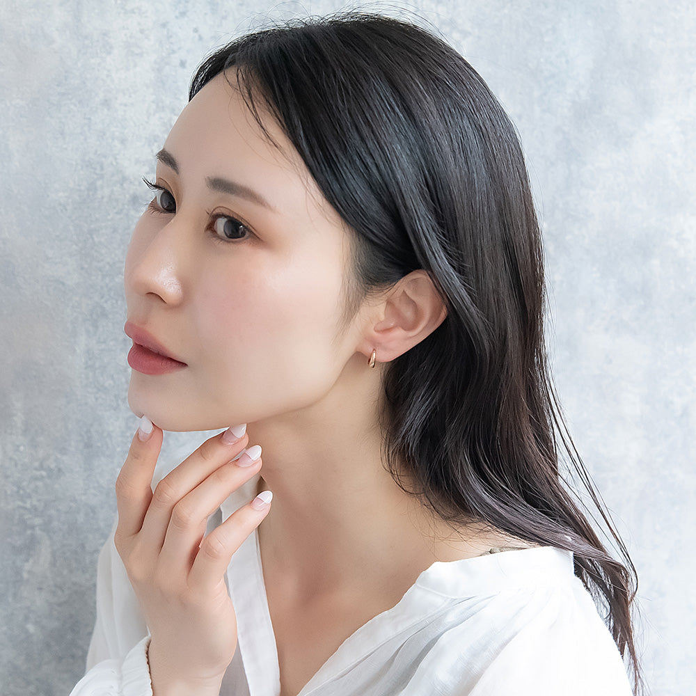 樹脂ピアス ニッケルフリー メタル ライン フープピアス