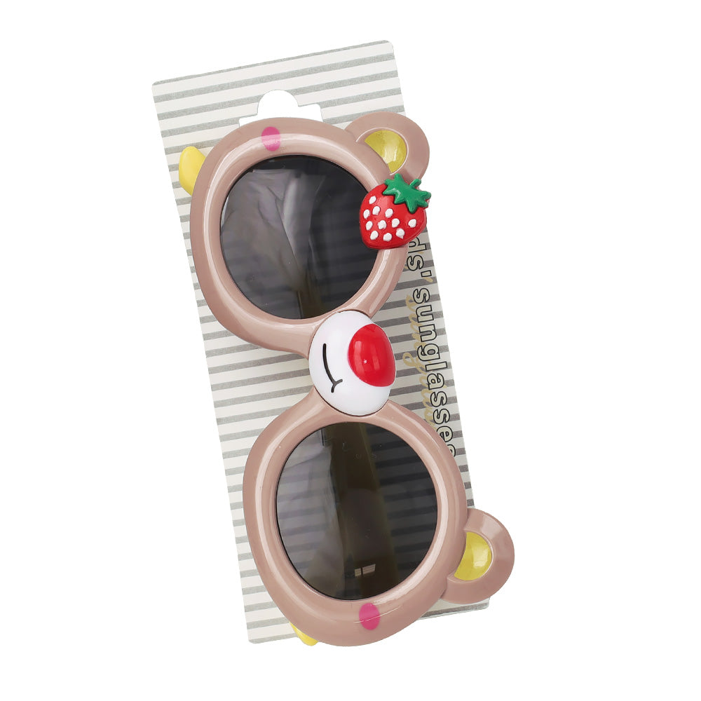 キッズアクセサリー ファッション用グラス いちご くま カラー レンズ