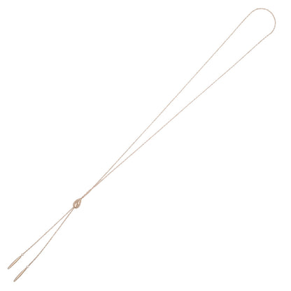 ネックレス ニッケルフリー ロゼシルバー ドロップ スティック スクリューチェーン Y字 スライド式 ループタイ ロングネックレス