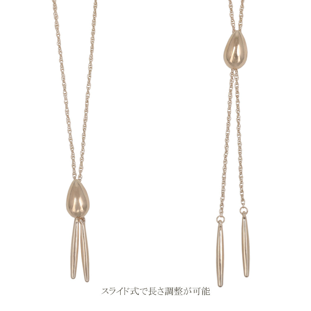ネックレス ニッケルフリー ロゼシルバー ドロップ スティック