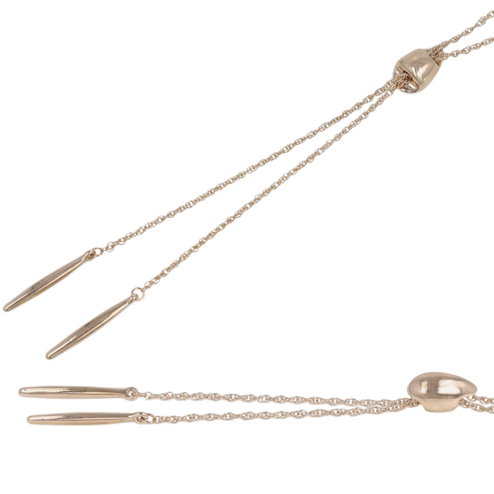 ネックレス ニッケルフリー ロゼシルバー ドロップ スティック