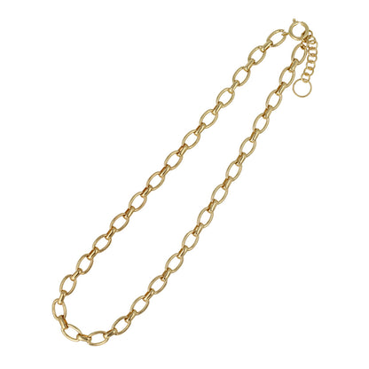 ネックレス Awesome ニッケルフリー メタル オーバルチェーン ショートネックレス