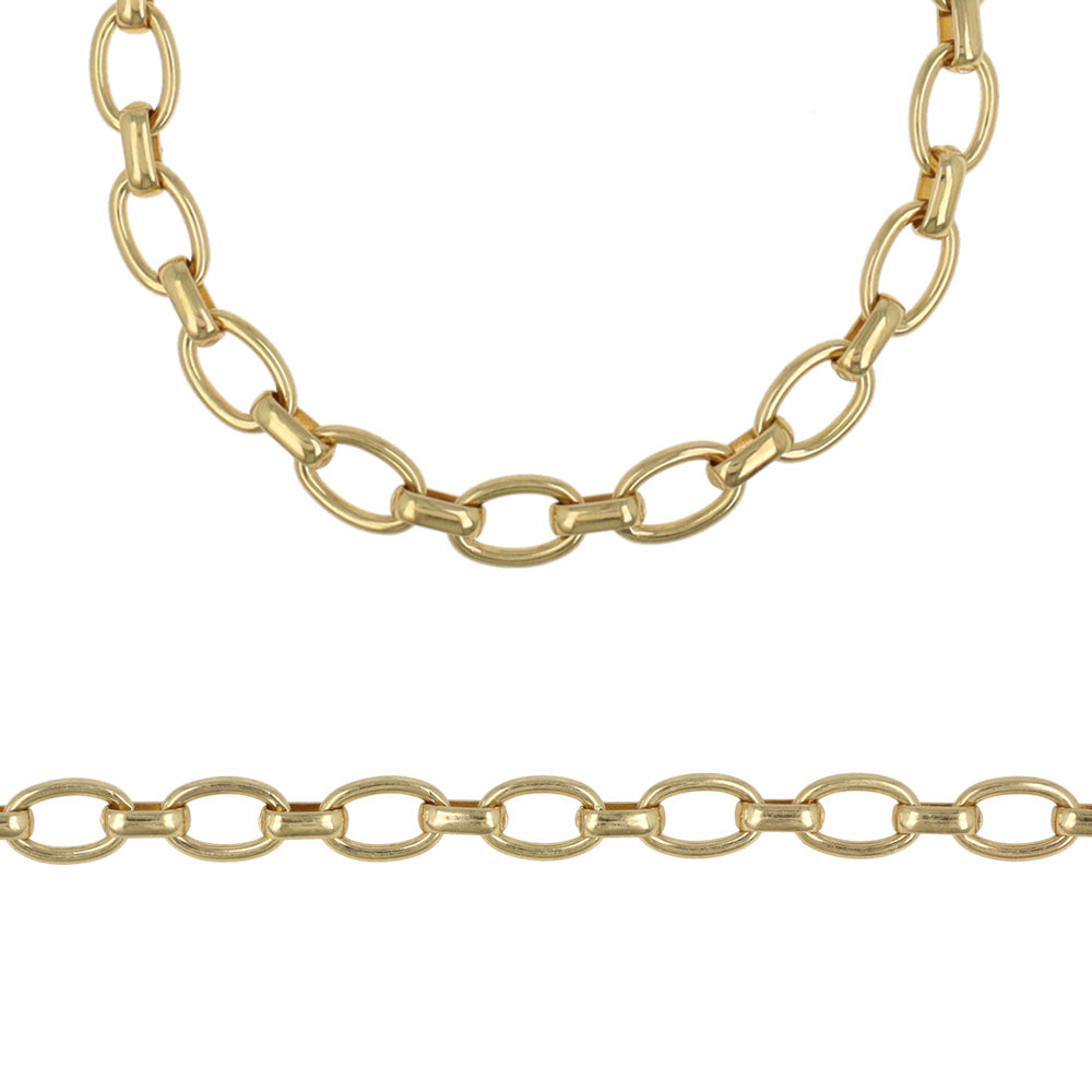 ネックレス Awesome ニッケルフリー メタル オーバルチェーン ショートネックレス