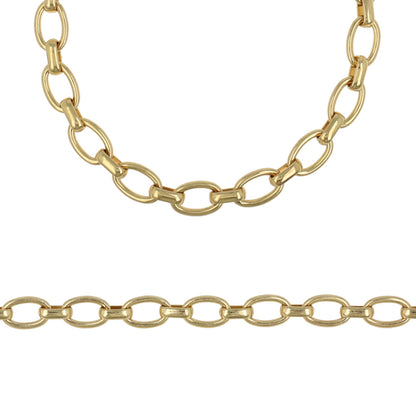 ネックレス Awesome ニッケルフリー メタル オーバルチェーン ショートネックレス