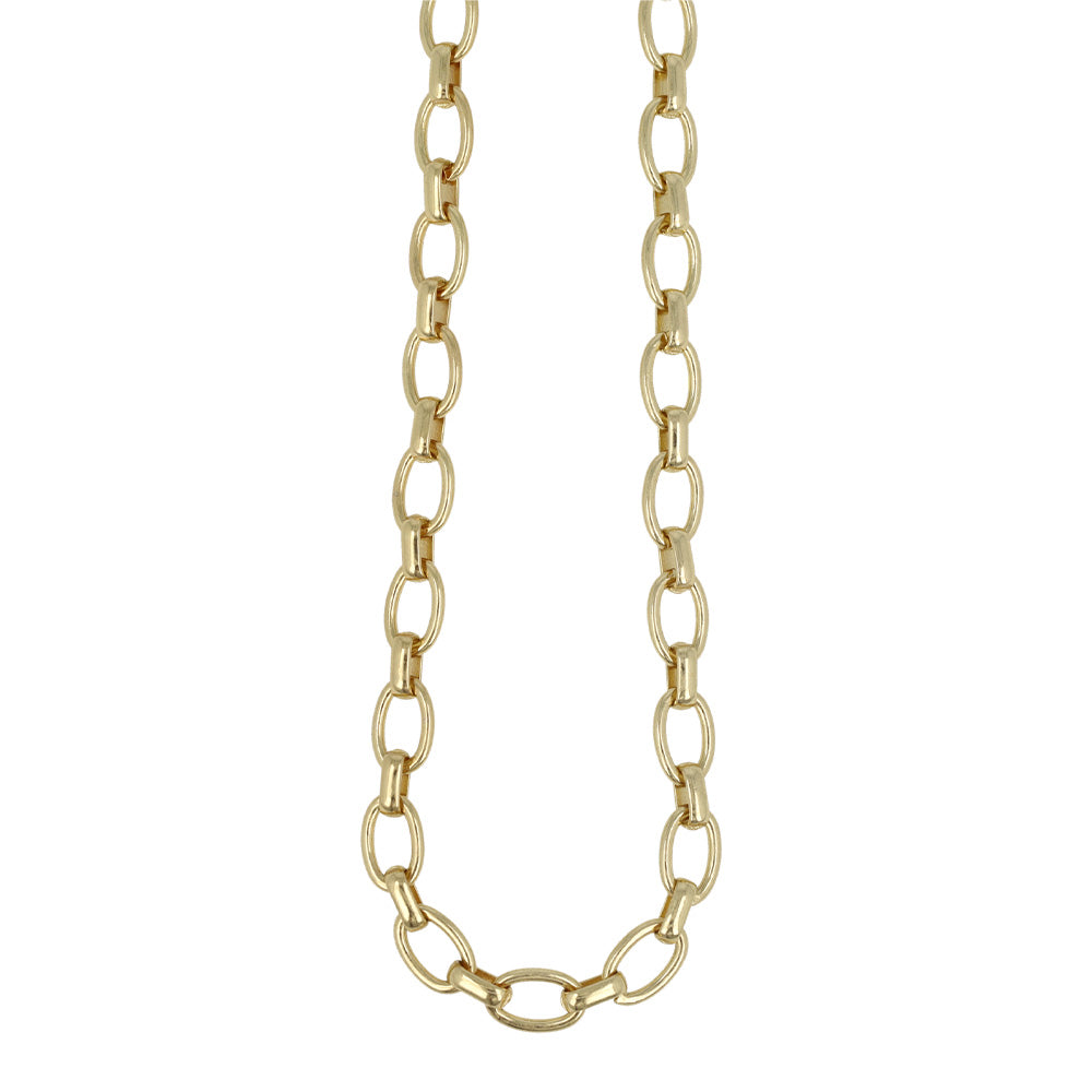 ネックレス Awesome ニッケルフリー メタル オーバルチェーン ショートネックレス