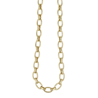 ネックレス Awesome ニッケルフリー メタル オーバルチェーン ショートネックレス