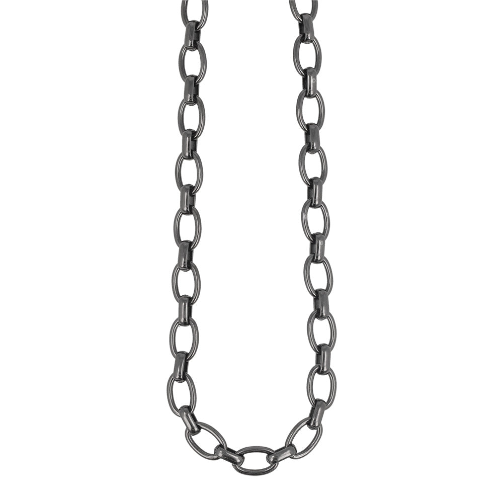 ネックレス Awesome ニッケルフリー メタル オーバルチェーン ショートネックレス