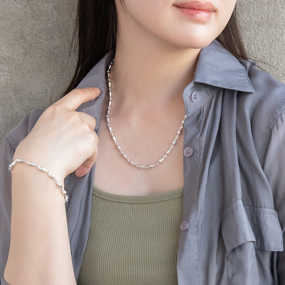ネックレス Awesome ニッケルフリー メタル ドロップチェーン ショートネックレス