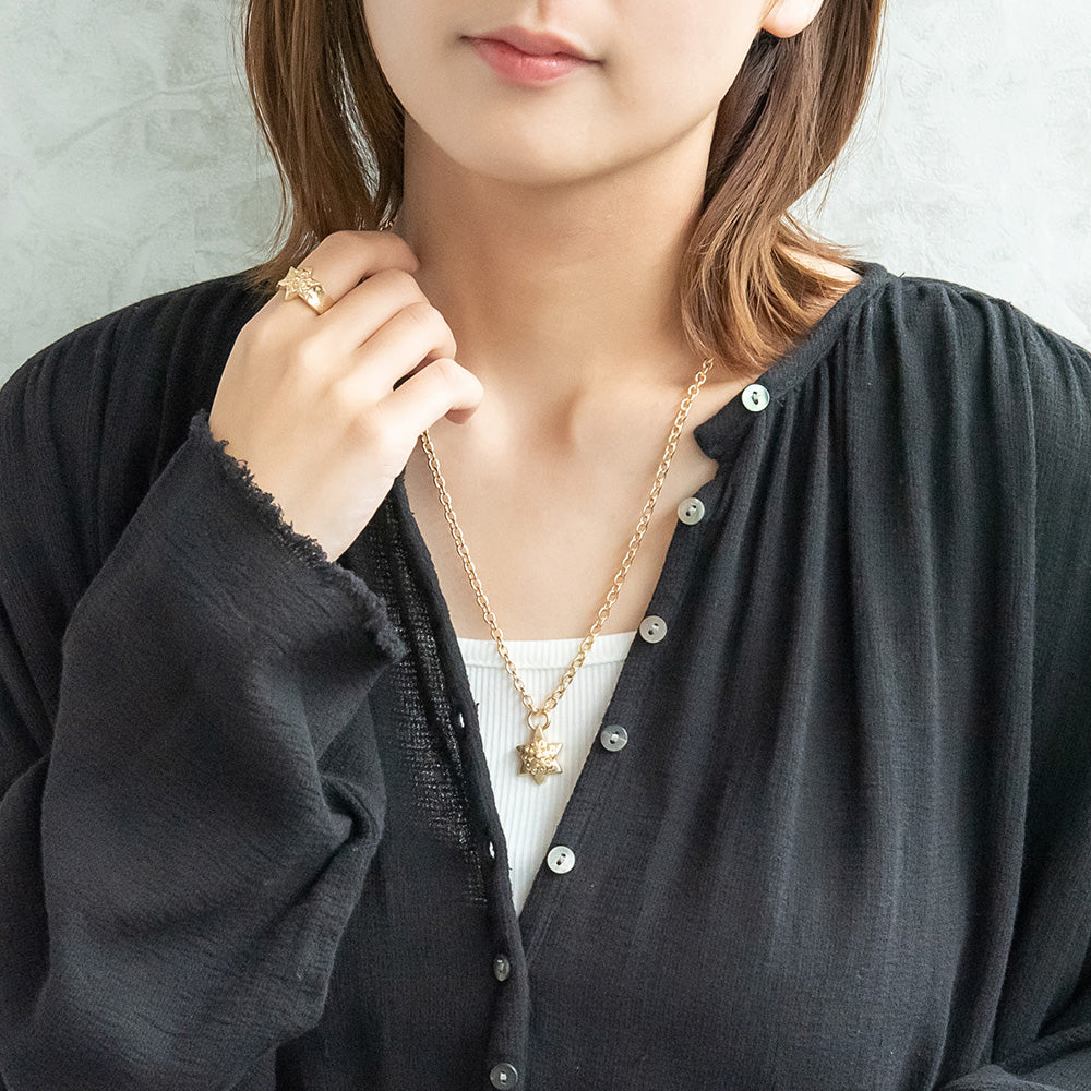 ネックレス Awesome ニッケルフリー メタル 星 フラワー チェーン ロングネックレス