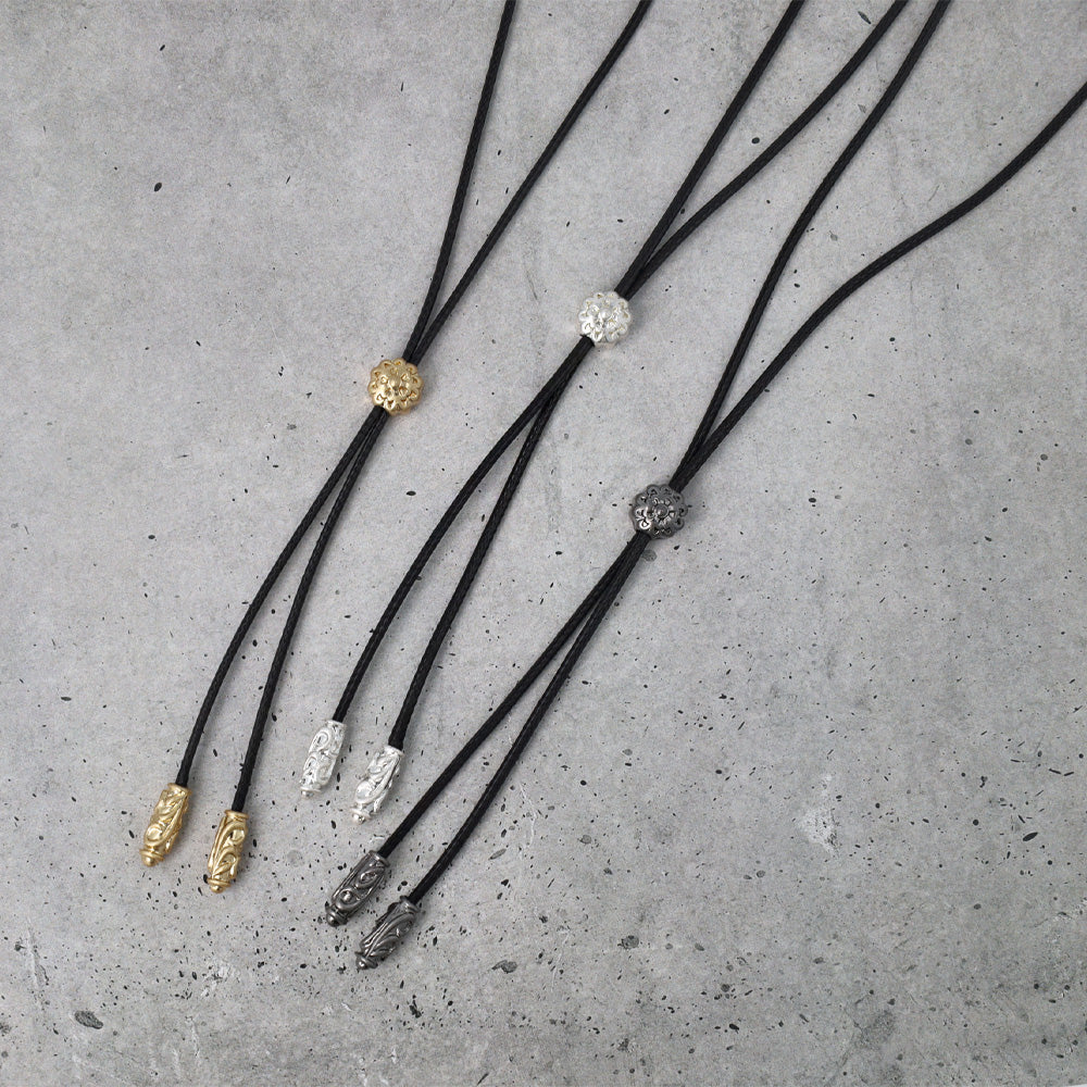 ネックレス Awesome ニッケルフリー メタル フラワー コード スライド Y字 ラリエット ロングネックレス