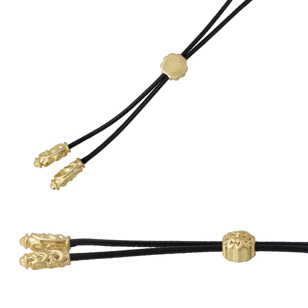 ネックレス Awesome ニッケルフリー メタル フラワー コード スライド Y字 ラリエット ロングネックレス