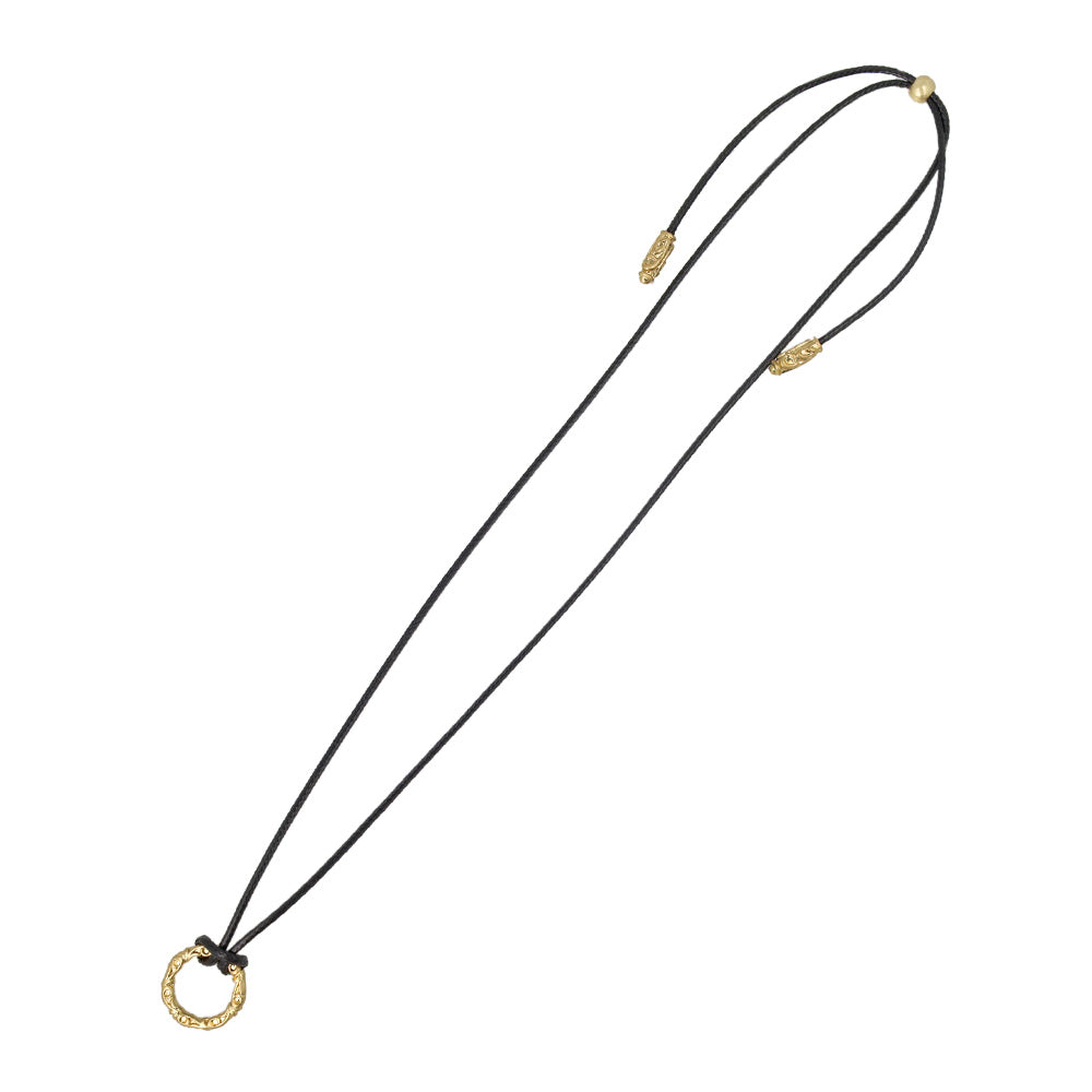 ネックレス Awesome ニッケルフリー メタル サークル コード スライドボール ロングネックレス