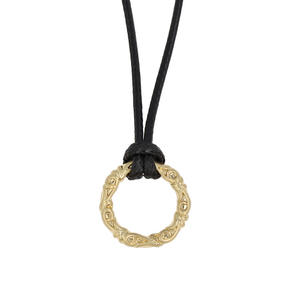 ネックレス Awesome ニッケルフリー メタル サークル コード スライドボール ロングネックレス