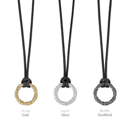 ネックレス Awesome ニッケルフリー メタル サークル コード スライドボール ロングネックレス