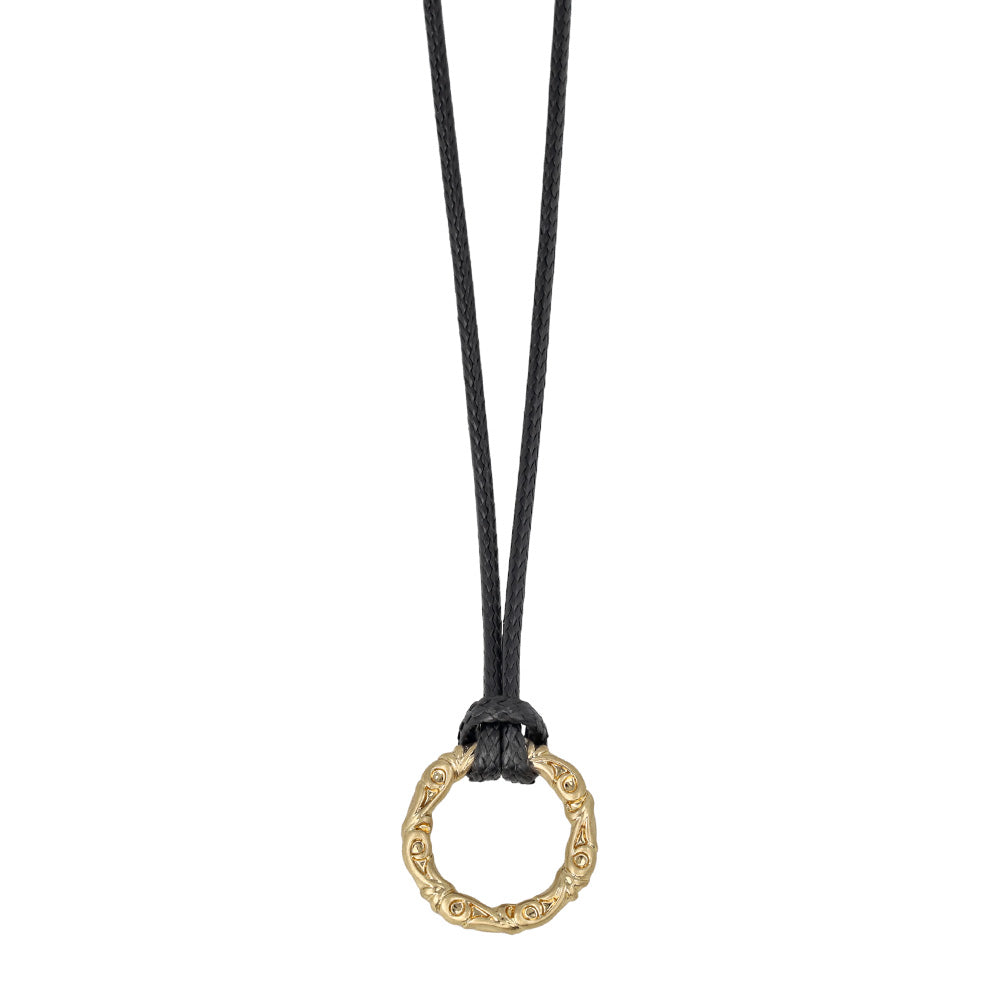 ネックレス Awesome ニッケルフリー メタル サークル コード スライドボール ロングネックレス