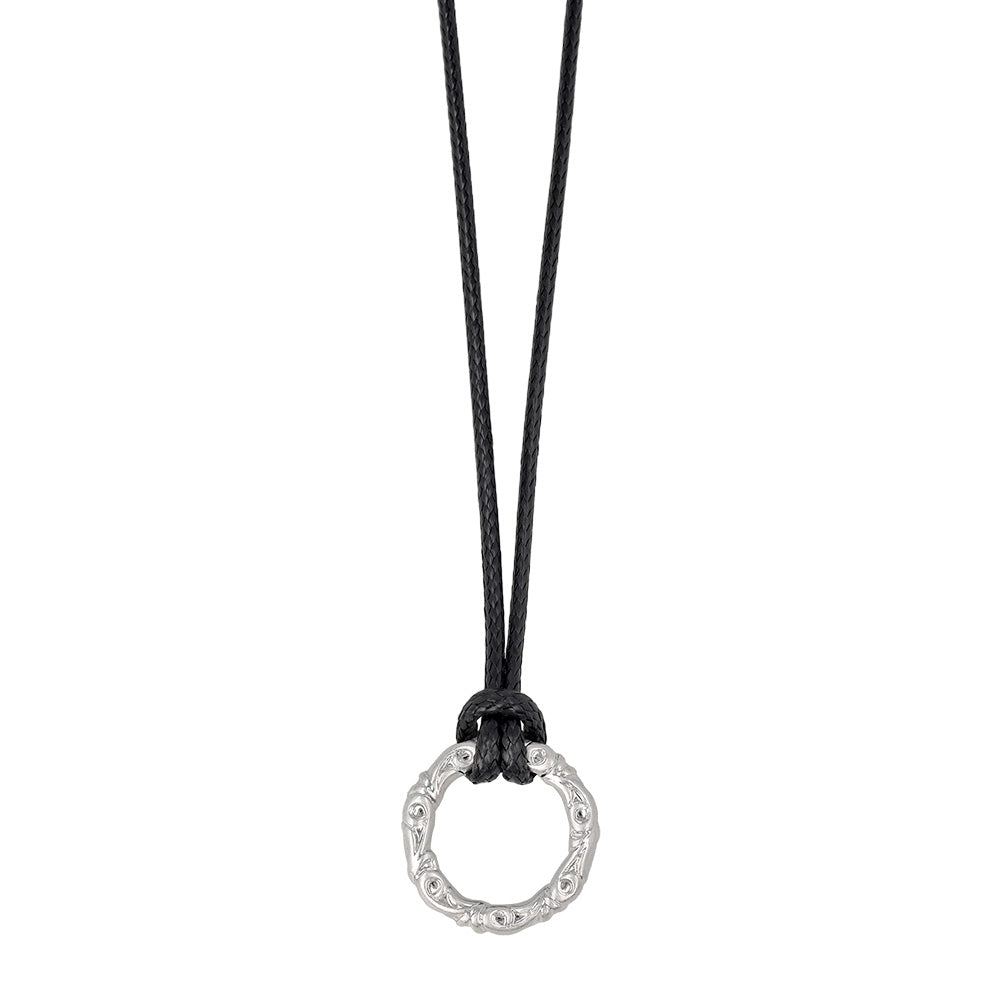 ネックレス Awesome ニッケルフリー メタル サークル コード スライドボール ロングネックレス