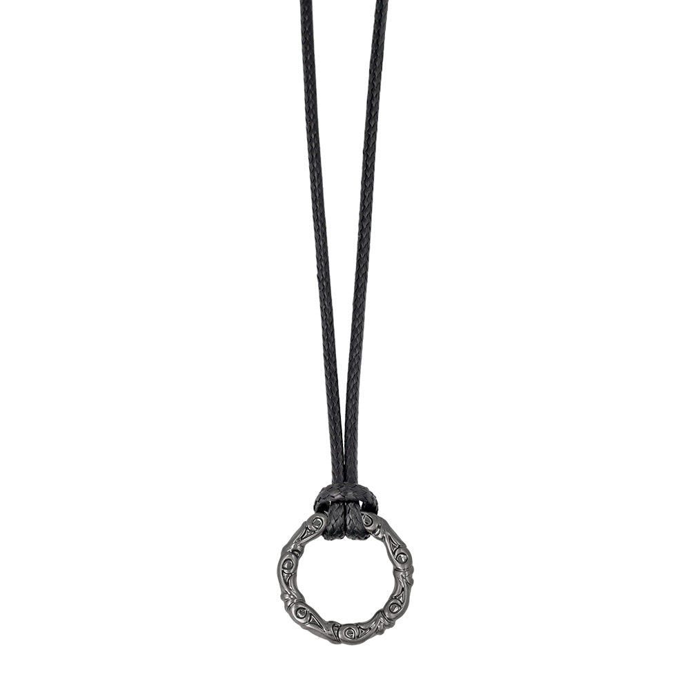 ネックレス Awesome ニッケルフリー メタル サークル コード スライドボール ロングネックレス