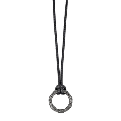 ネックレス Awesome ニッケルフリー メタル サークル コード スライドボール ロングネックレス