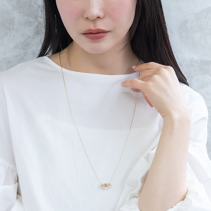 ネックレス ニッケルフリー メタル パール ロングネックレス