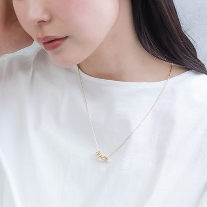 ネックレス ニッケルフリー メタル パール ロングネックレス