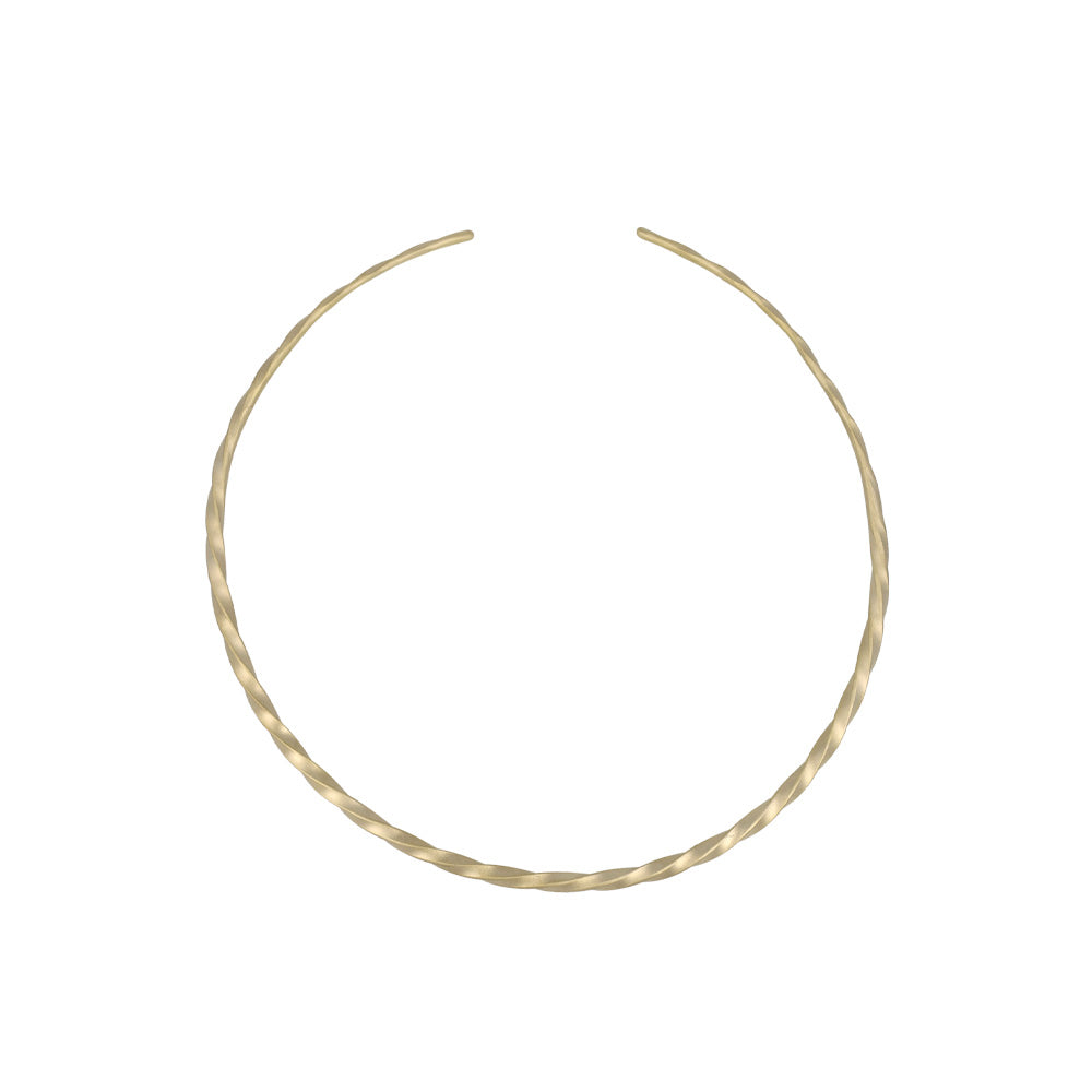 ネックレス ニッケルフリー sable gold メタル ツイスト チョーカー ネックカフ