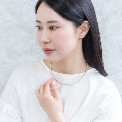ネックレス ニッケルフリー sable gold メタル ツイスト チョーカー ネックカフ