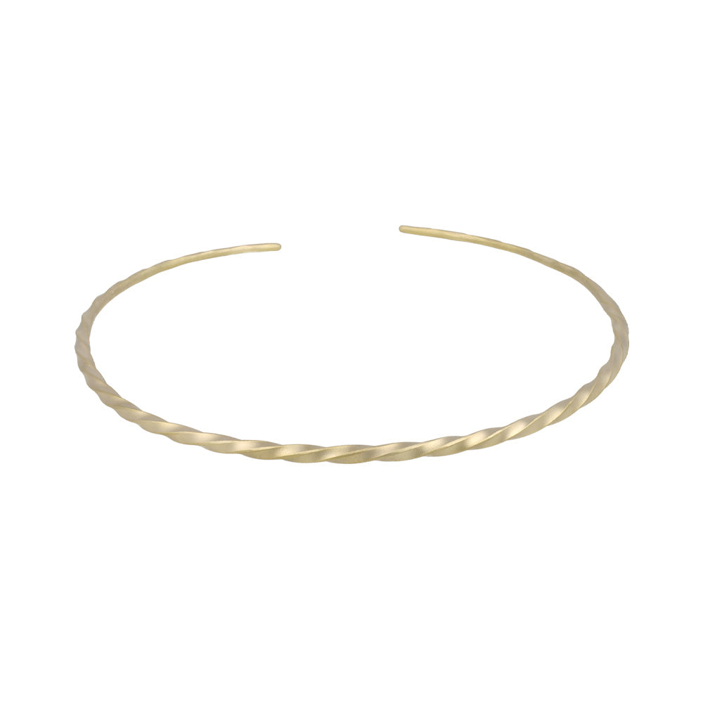 ネックレス ニッケルフリー sable gold メタル ツイスト チョーカー ネックカフ