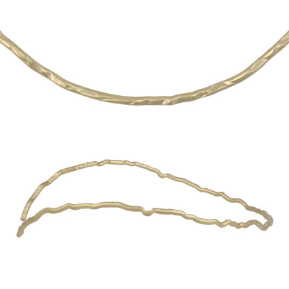 ネックレス ニッケルフリー sable gold メタル ウエーブ ライン カーブ チョーカー ネックカフ
