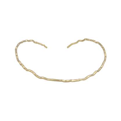 ネックレス ニッケルフリー sable gold メタル ウエーブ ライン カーブ チョーカー ネックカフ