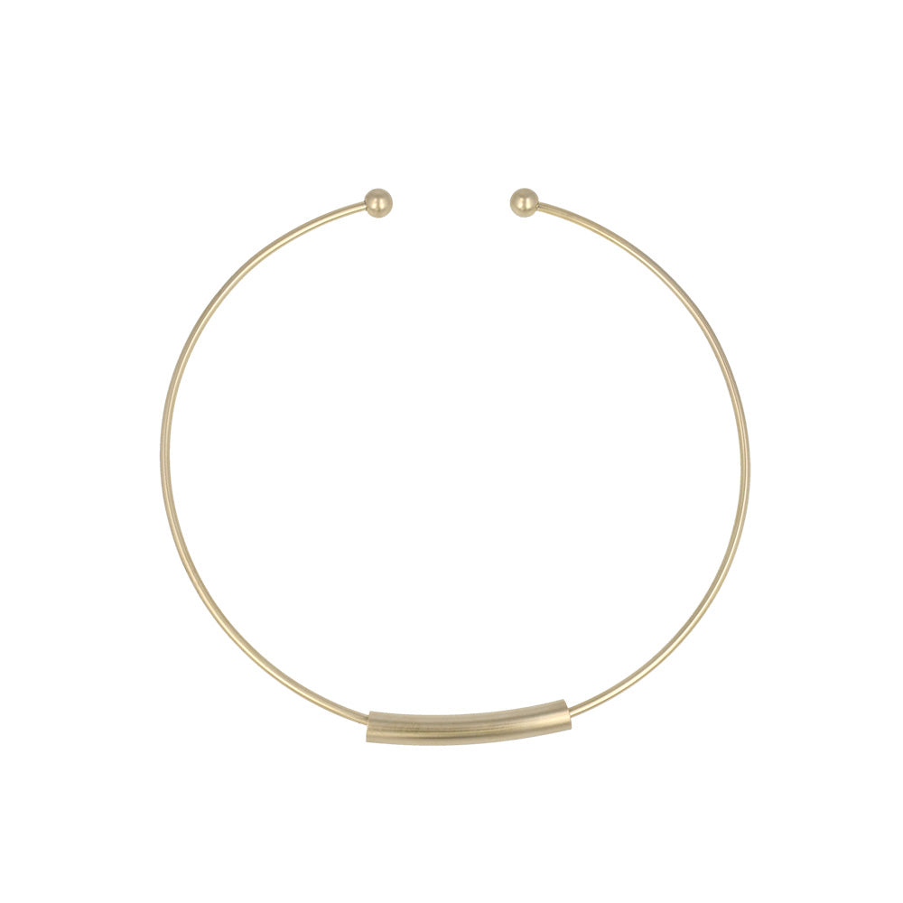 ネックレス ニッケルフリー sable gold メタル パイプ チョーカー ネックカフ