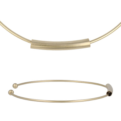 ネックレス ニッケルフリー sable gold メタル パイプ チョーカー ネックカフ