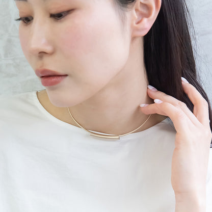ネックレス ニッケルフリー sable gold メタル パイプ チョーカー ネックカフ