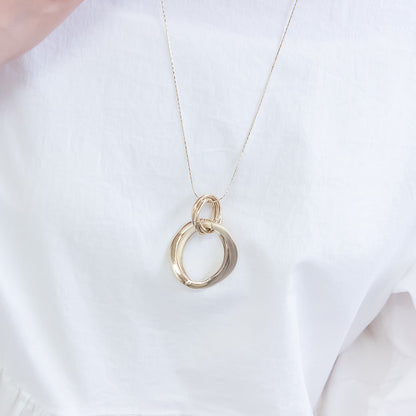 ネックレス ニッケルフリー メタル リング ロングタイプ ペンダントネックレス