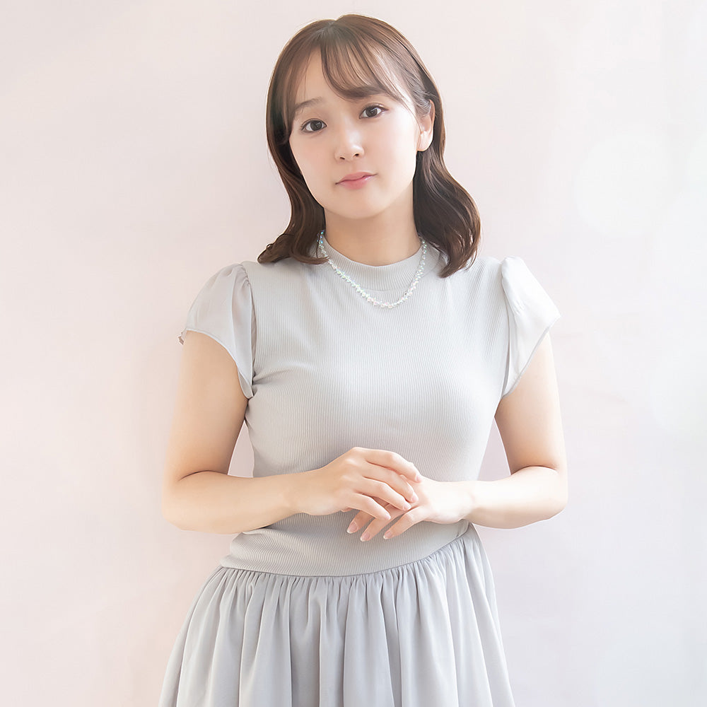 ネックレス ニッケルフリー オーロラ カラー ショートネックレス