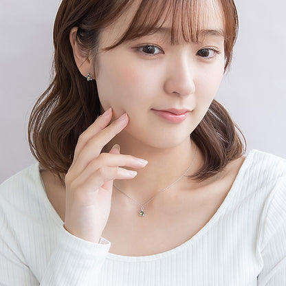 ネックレス ニッケルフリー メタル 星 ストーン プチペンダントネックレス